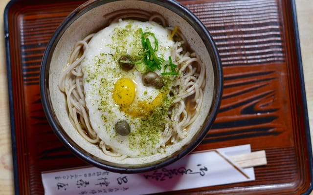 Tiny standing soba shop in Shimokitazawa