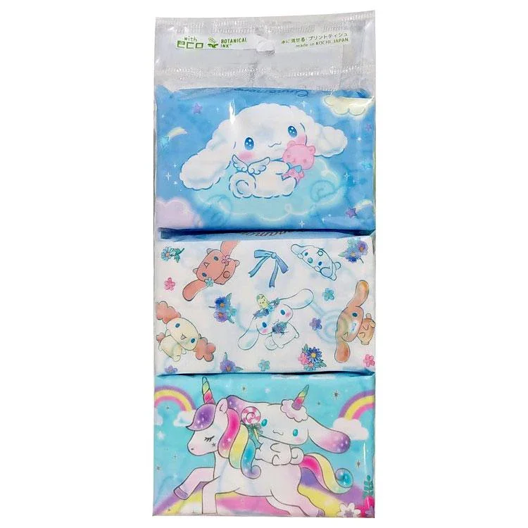 Pocket tissue with characters